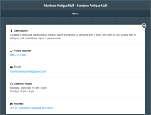 Tablet Screenshot of montanaantiquemall.com